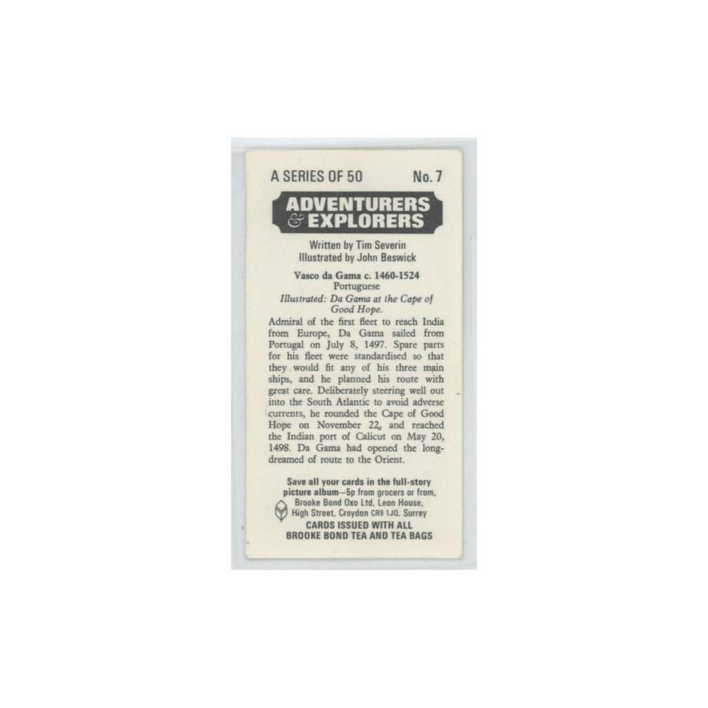 1973 Brooke Bond Adventurers Explorers Vasco da Gama #7