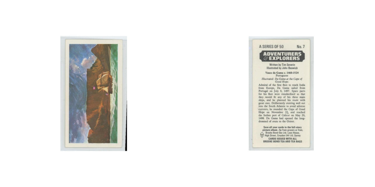 1973 Brooke Bond Adventurers Explorers Vasco da Gama #7