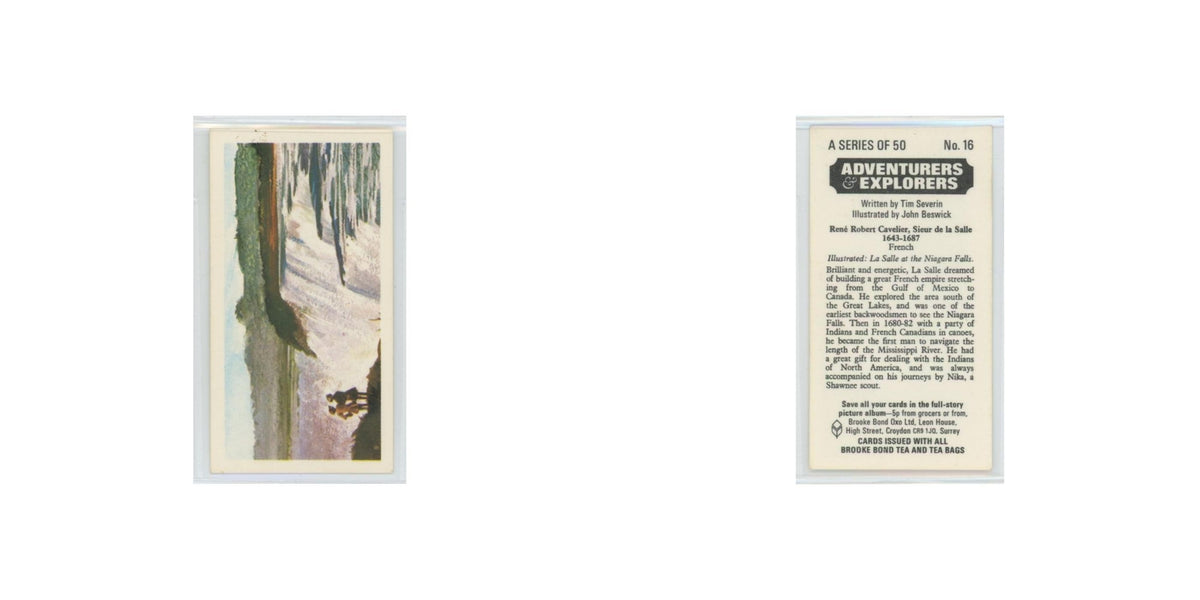 1973 Brooke Bond Adventurers Explorers Rene Robert Cavelier #16