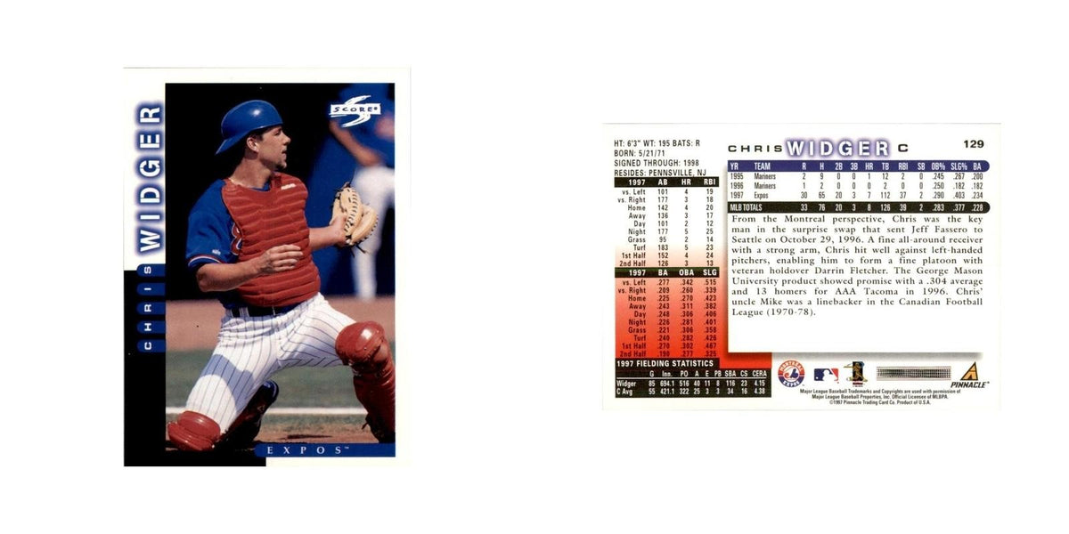1998 Score Chris Widger Baseball Cards #129