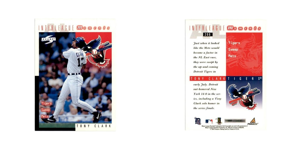1998 Score Tony Clark Baseball Cards #266