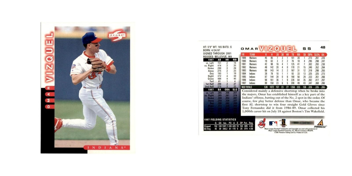 1998 Score Omar Vizquel Baseball Cards #48