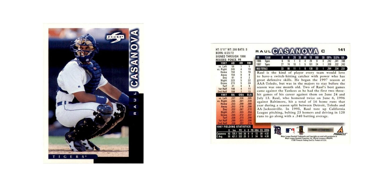1998 Score Raul Casanova Baseball Cards #141