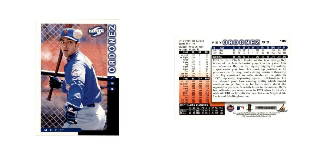 1998 Score Rey Ordonez Baseball Cards #185