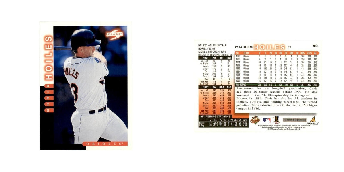 1998 Score Chris Hoiles Baseball Cards #90