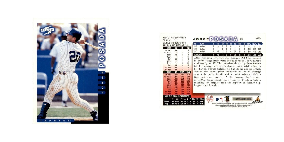 1998 Score Jorge Posada Baseball Cards #232
