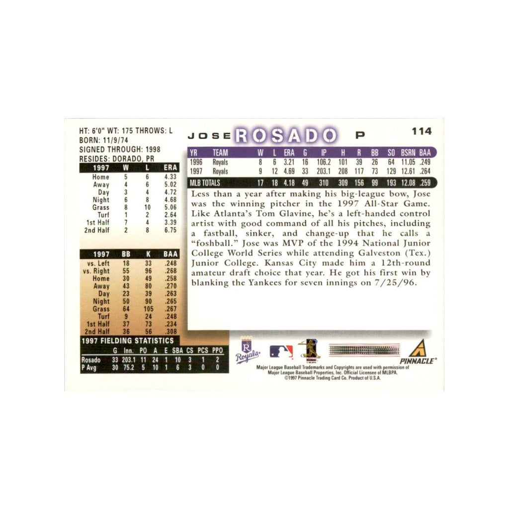 1998 Score Jose Rosado Baseball Cards #114