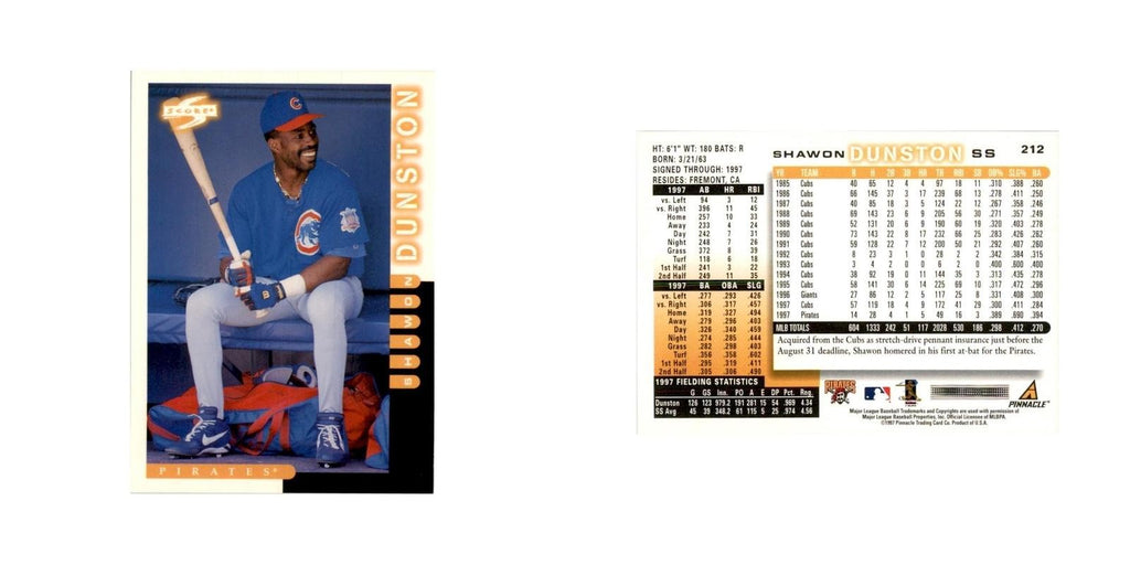1998 Score Shawon Dunston Baseball Cards #212