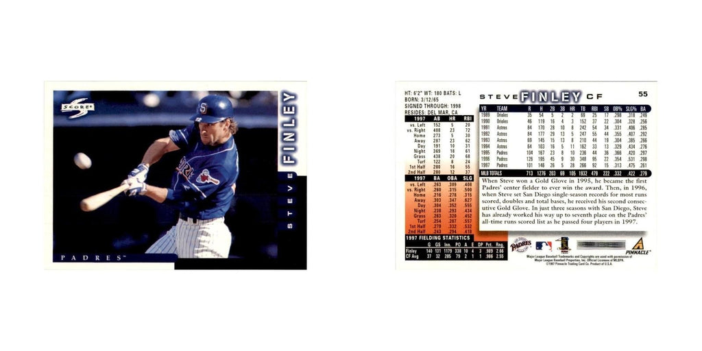 1998 Score Steve Finley Baseball Cards #55