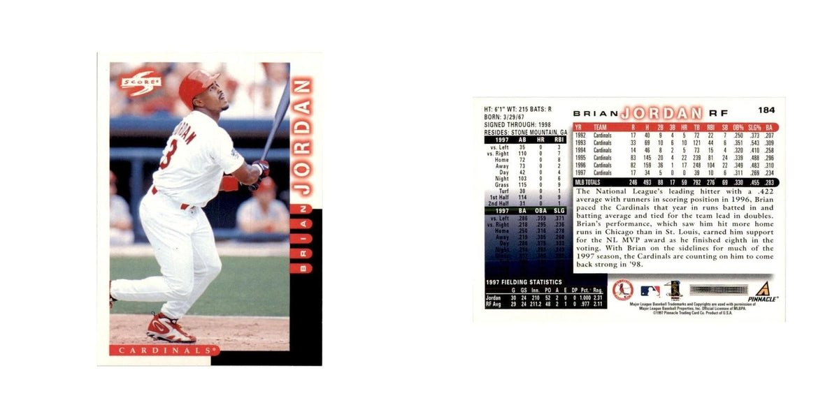 1998 Score Brian Jordan Baseball Cards #184