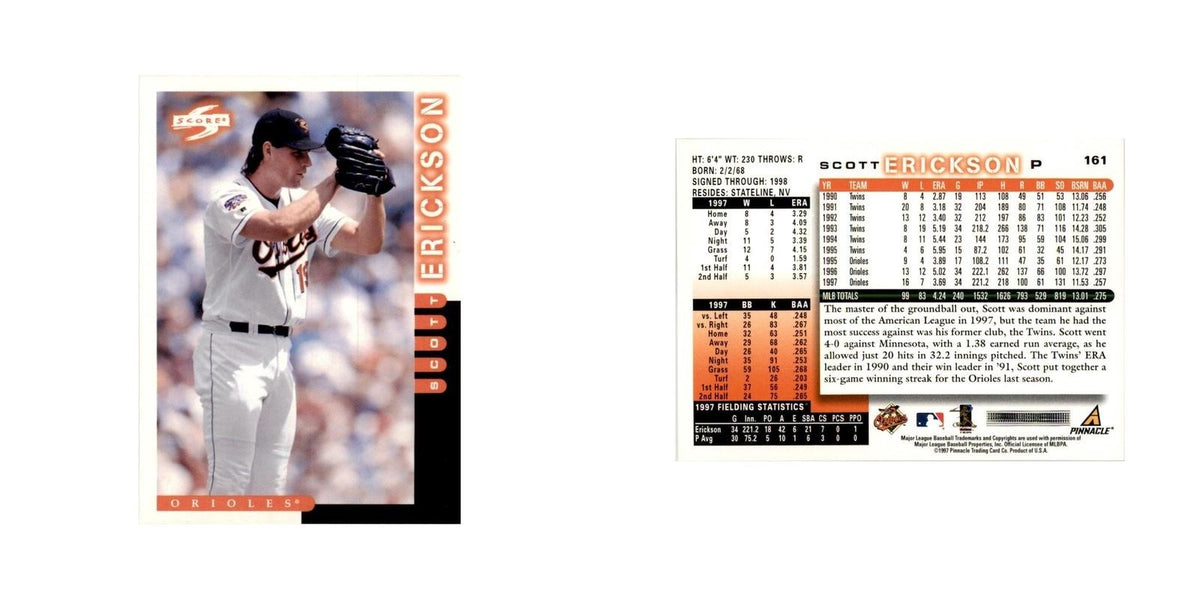 1998 Score Scott Erickson Baseball Cards #161