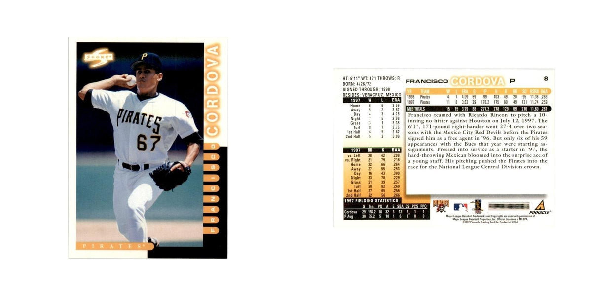 1998 Score Francisco Cordova Baseball Cards #8