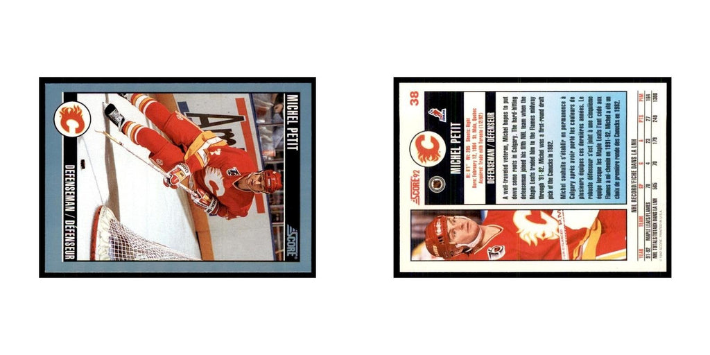 1992 Score Canadian Michel Petit Calgary Flames #38