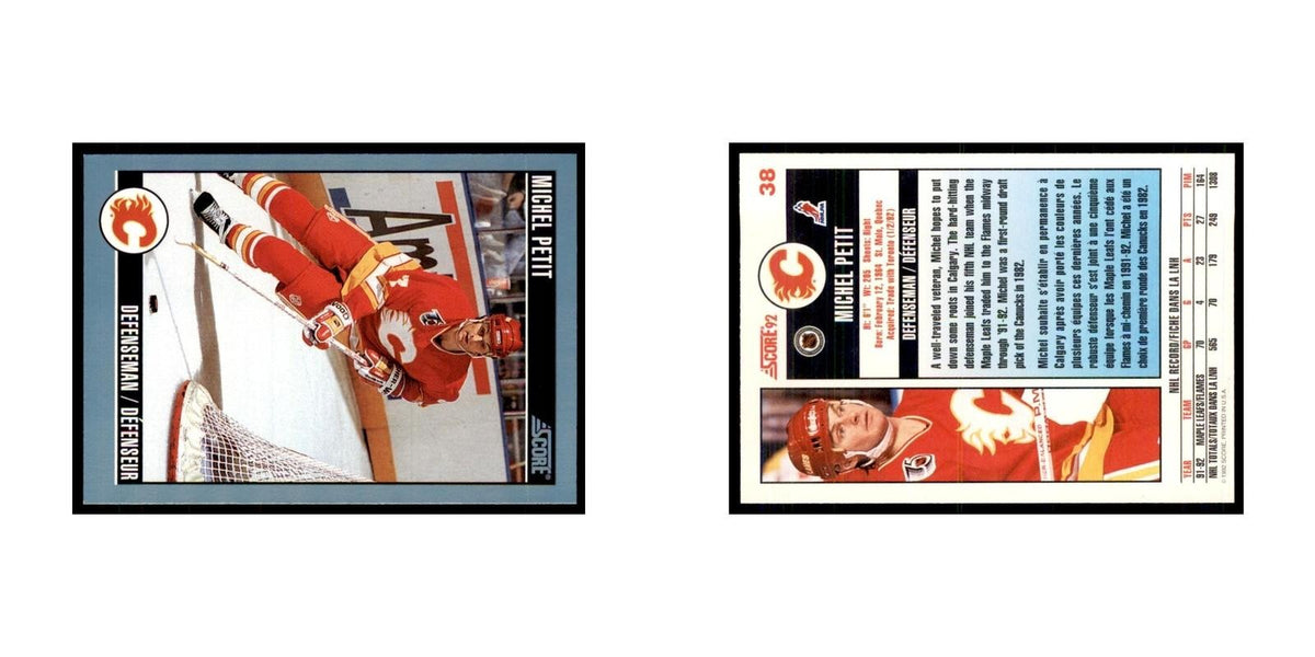 1992 Score Canadian Michel Petit Calgary Flames #38