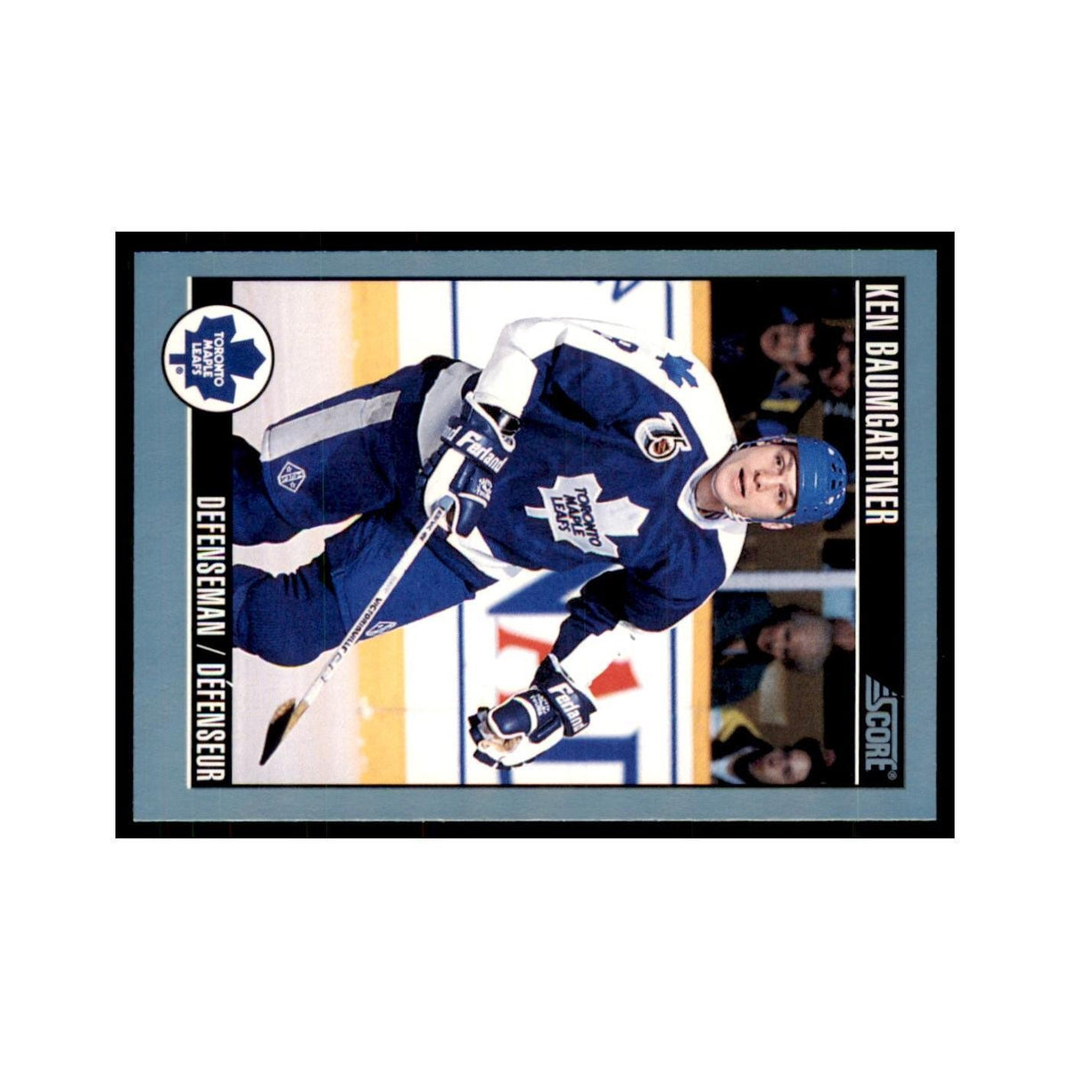 1992 Score Canadian Ken Baumgartner Toronto Maple Leafs #35
