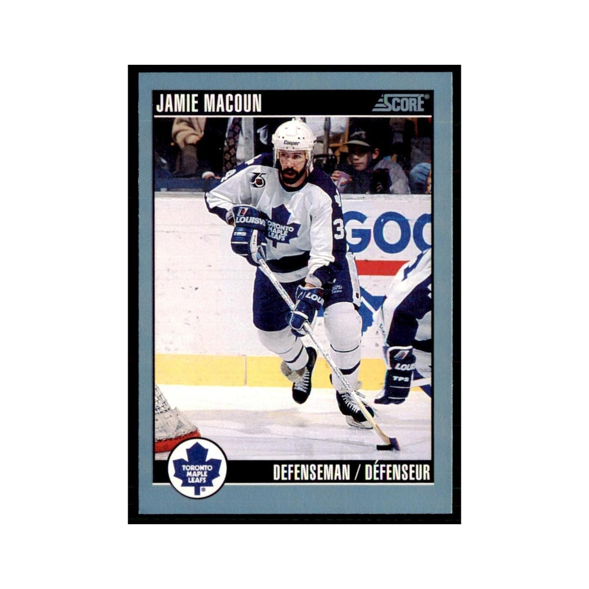 1992 Score Canadian Jamie Macoun Toronto Maple Leafs #88