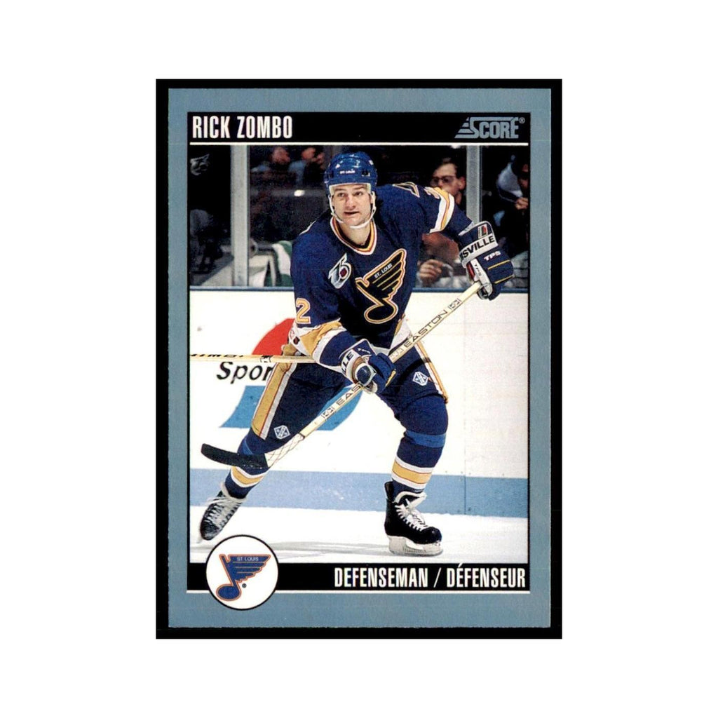 1992 Score Canadian Rick Zombo St. Louis Blues #154