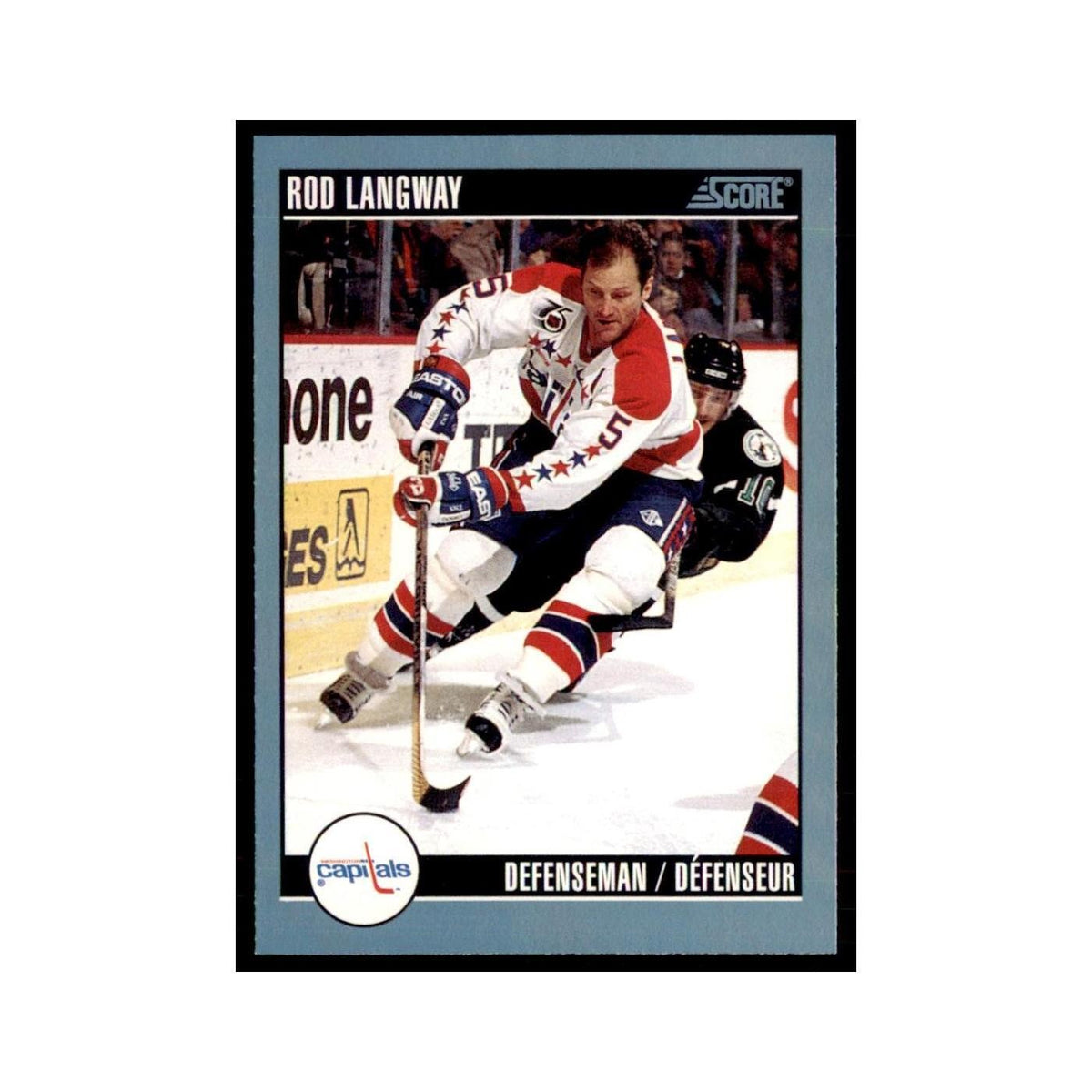 1992 Score Canadian Rod Langway Washington Capitals #143