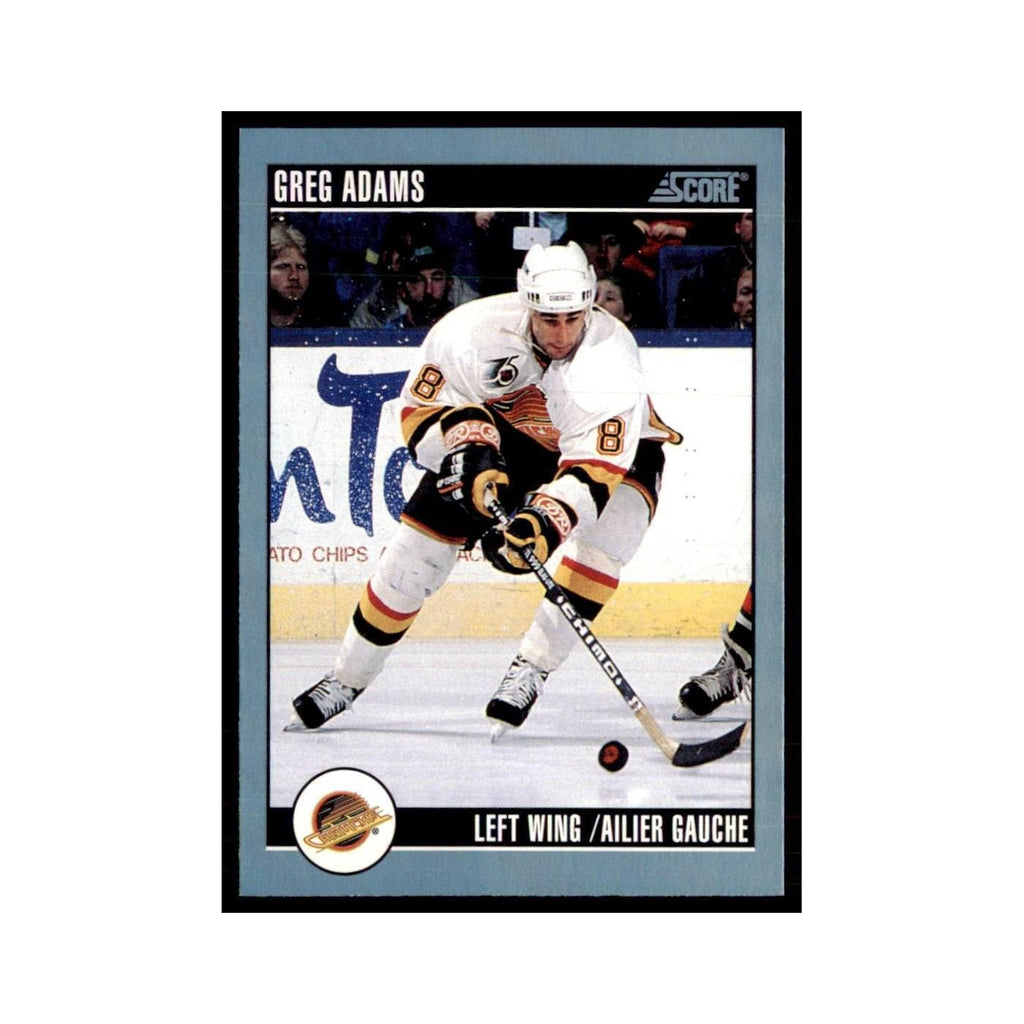 1992 Score Canadian Greg Adams Vancouver Canucks #146