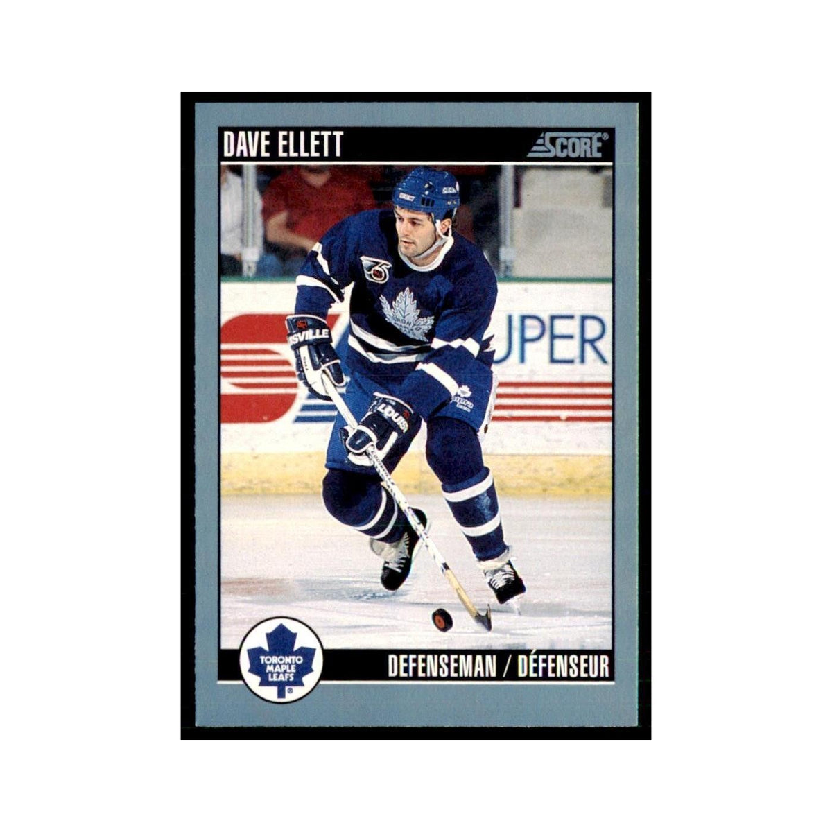 1992 Score Canadian Dave Ellett Toronto Maple Leafs #152