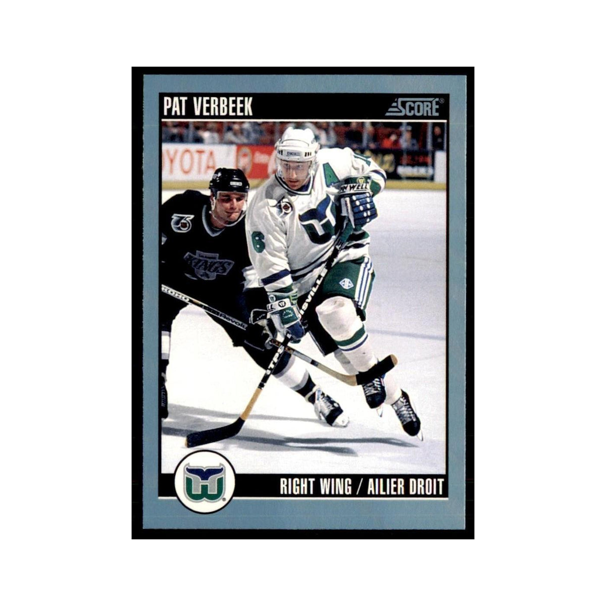 1992 Score Canadian Pat Verbeek Hartford Whalers #282