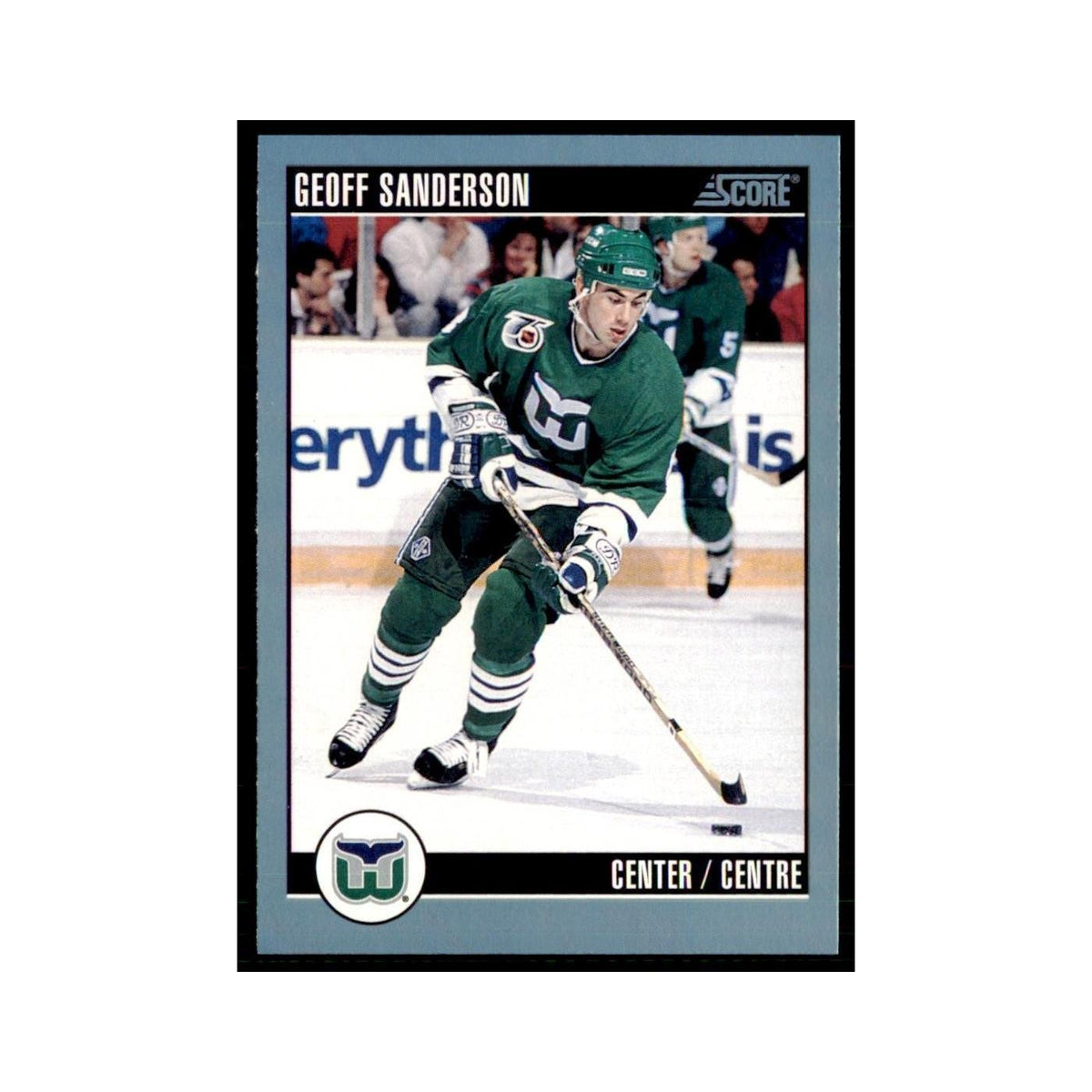1992 Score Canadian Geoff Sanderson Hartford Whalers #108