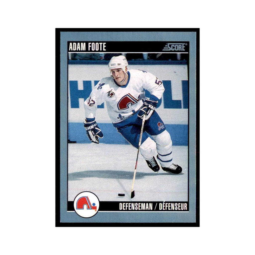 1992 Score Canadian Adam Foote Quebec Nordiques #131