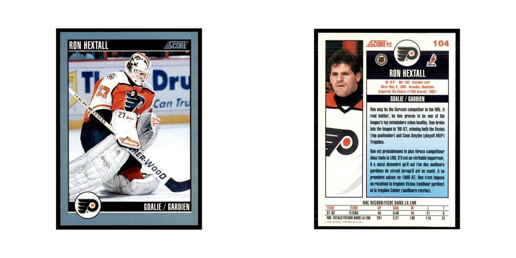 1992 Score Canadian Ron Hextall Philadelphia Flyers #104