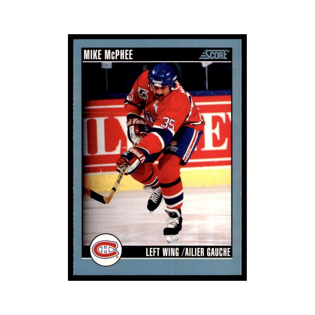 1992 Score Canadian Mike McPhee Montreal Canadiens #91