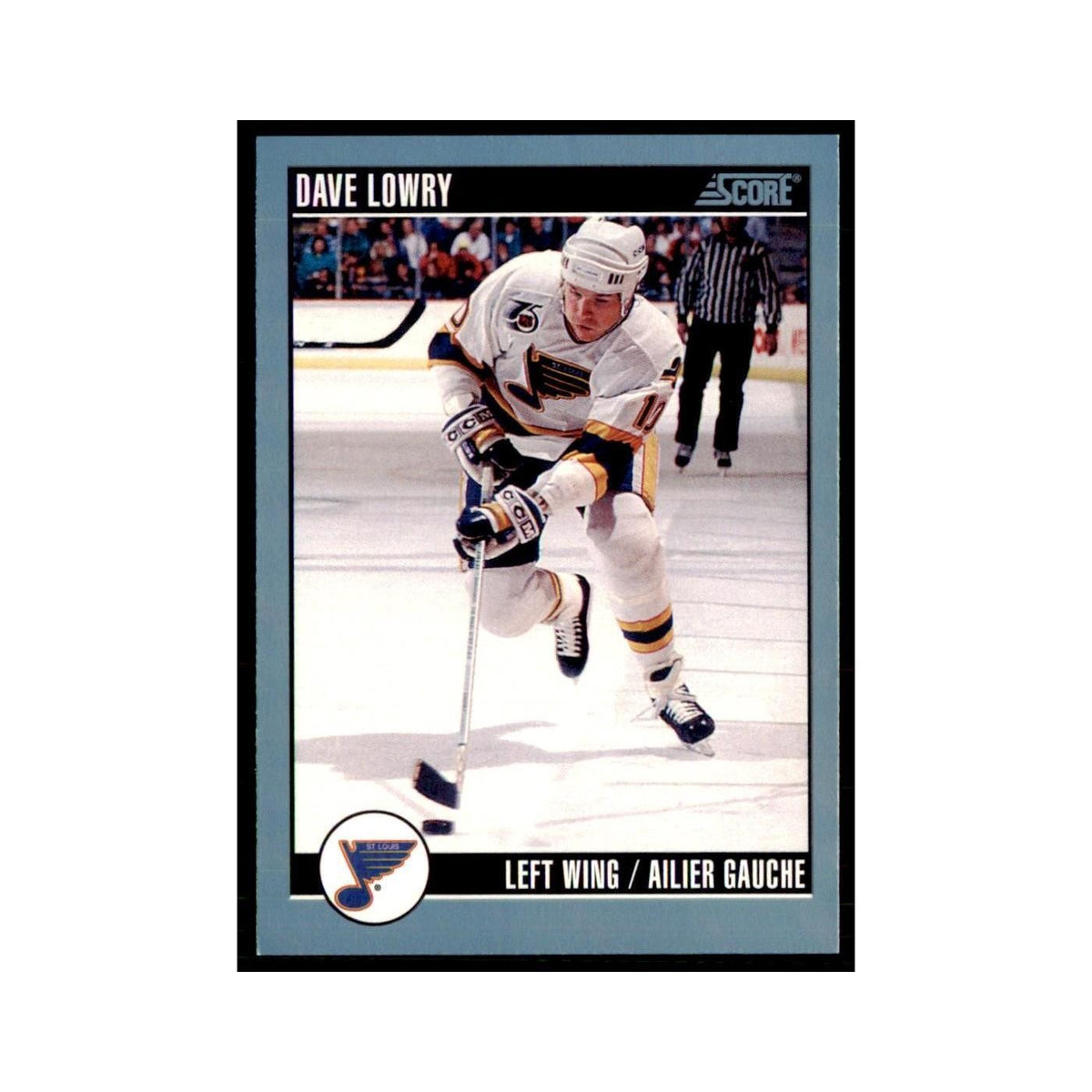 1992 Score Canadian Dave Lowry St. Louis Blues #109