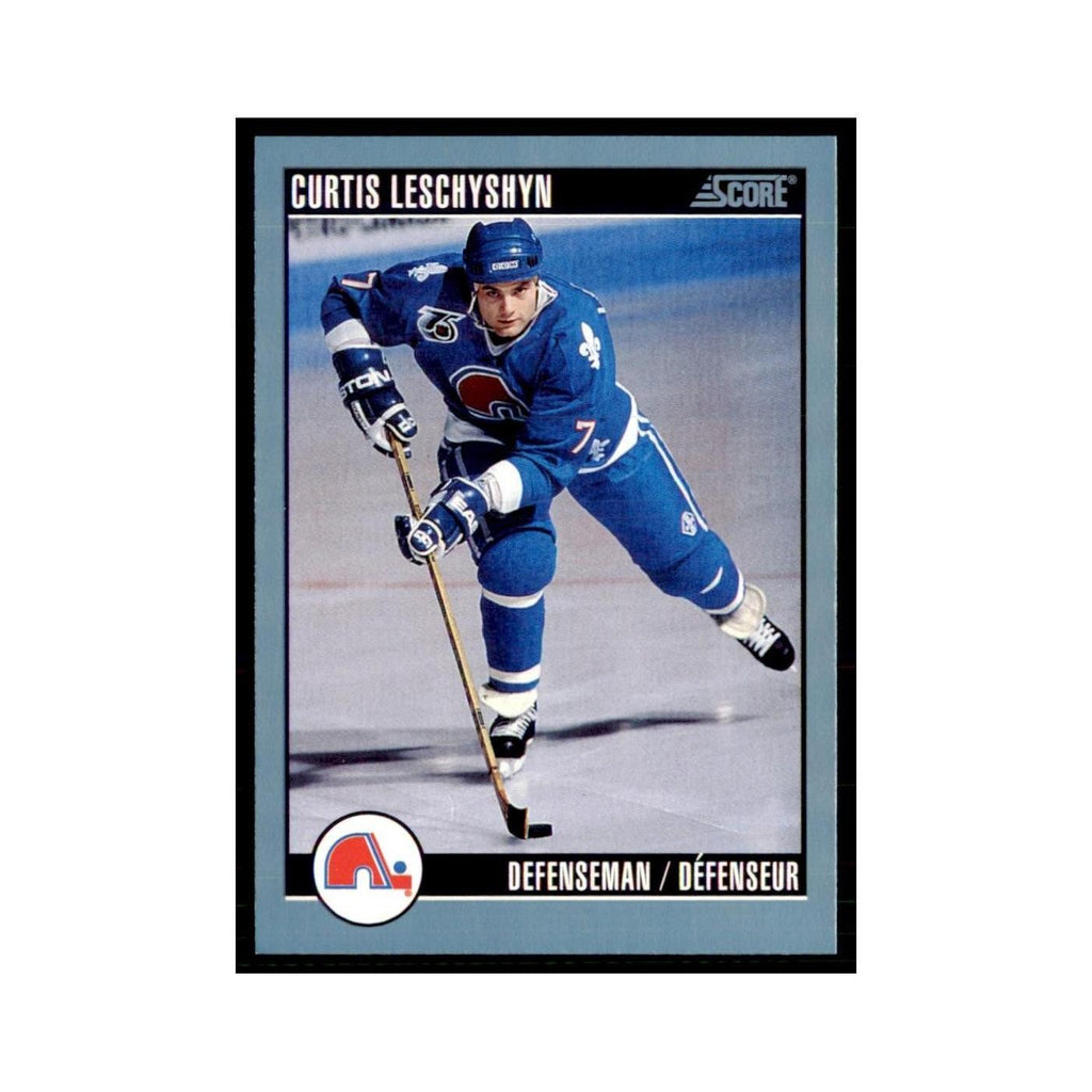 1992 Score Canadian Curtis Leschyshyn Quebec Nordiques #87