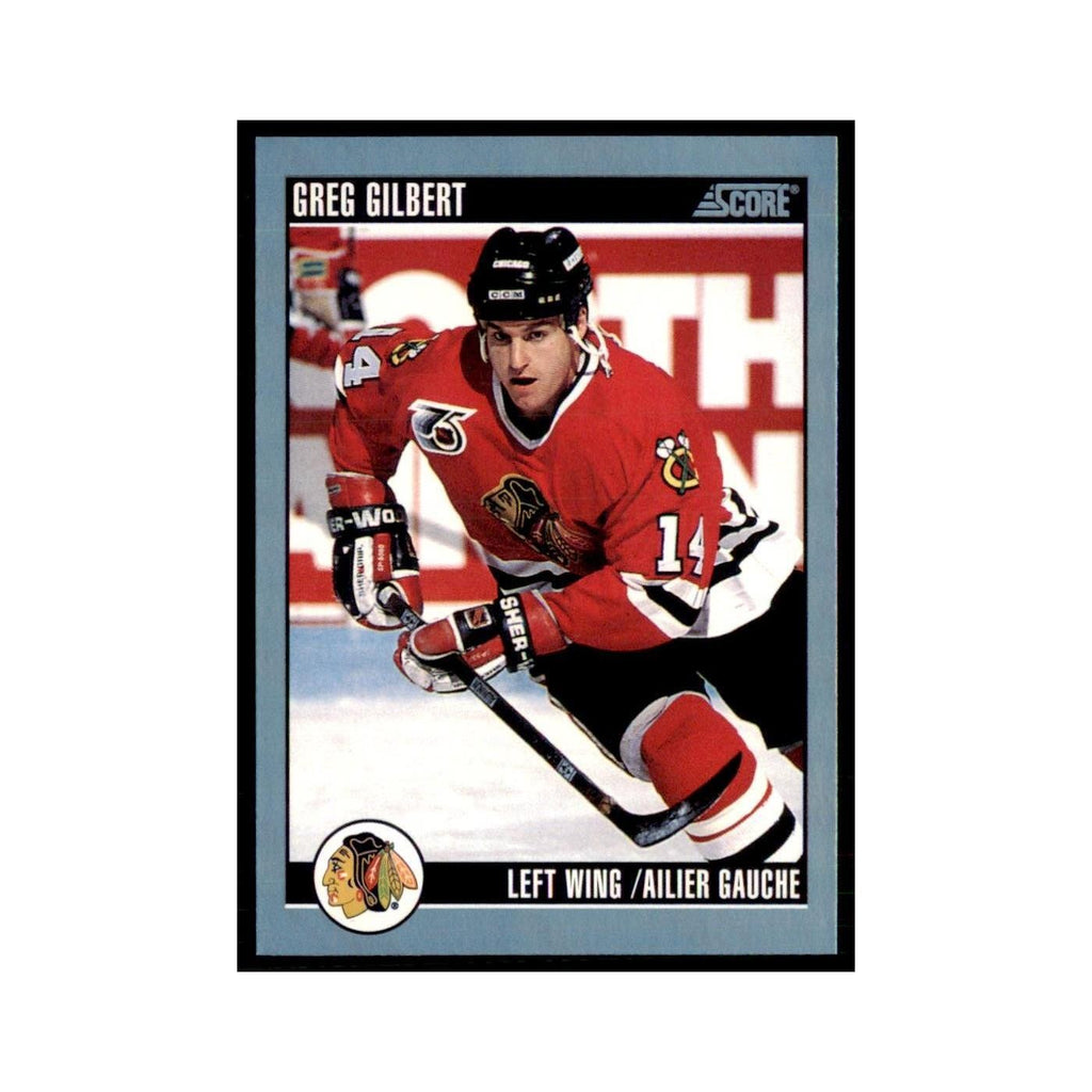 1992 Score Canadian Greg Gilbert Chicago Blackhawks #134