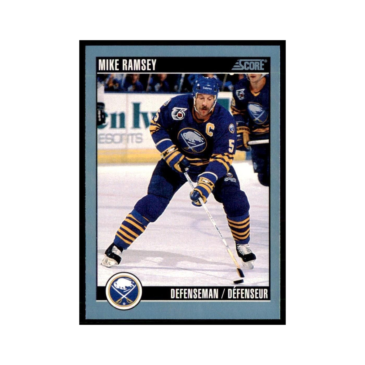 1992 Score Canadian Mike Ramsey Buffalo Sabres #28
