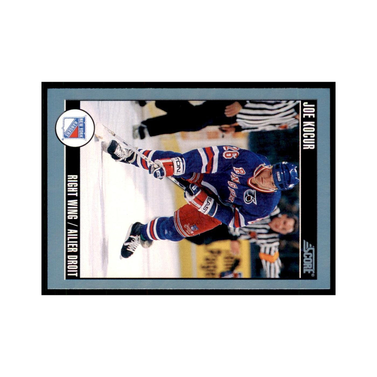 1992 Score Canadian Joey Kocur New York Rangers #24