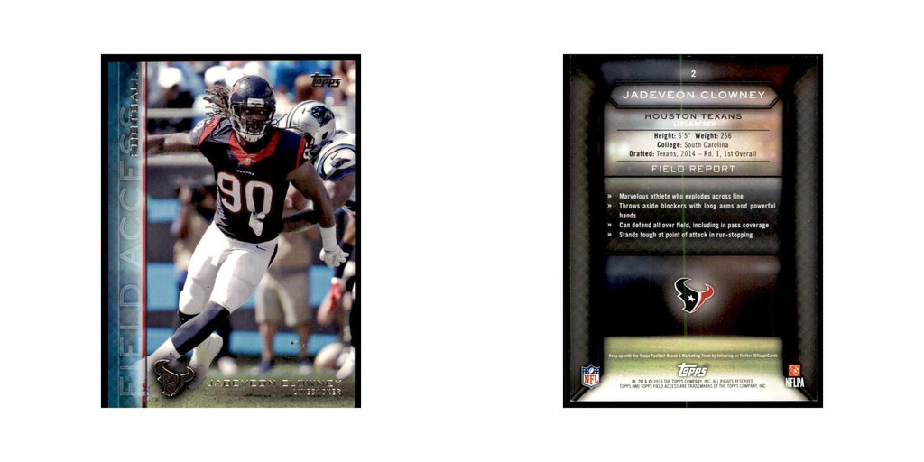 2015 Topps Field Access Jadeveon Clowney Football Cards #2