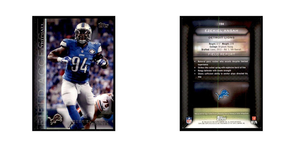 2015 Topps Field Access Ezekiel Ansah Football Cards #194