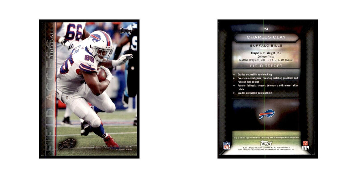 2015 Topps Field Access Charles Clay Football Cards #24