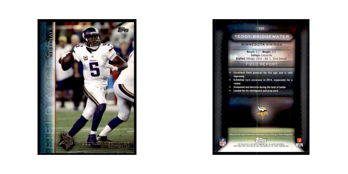 2015 Topps Field Access Teddy Bridgewater Football Cards #121
