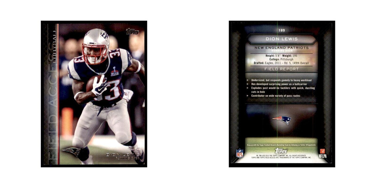 2015 Topps Field Access Dion Lewis Football Cards #189