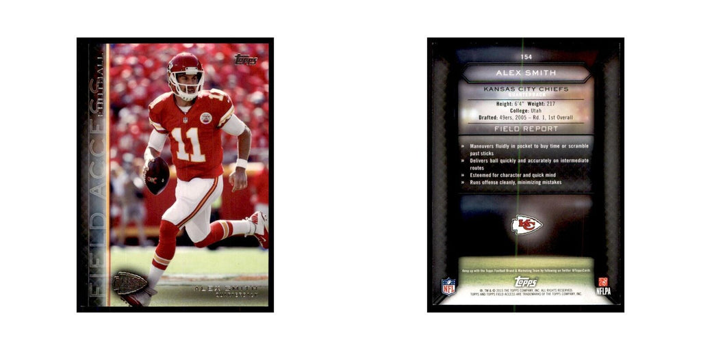 2015 Topps Field Access Alex Smith Football Cards #154
