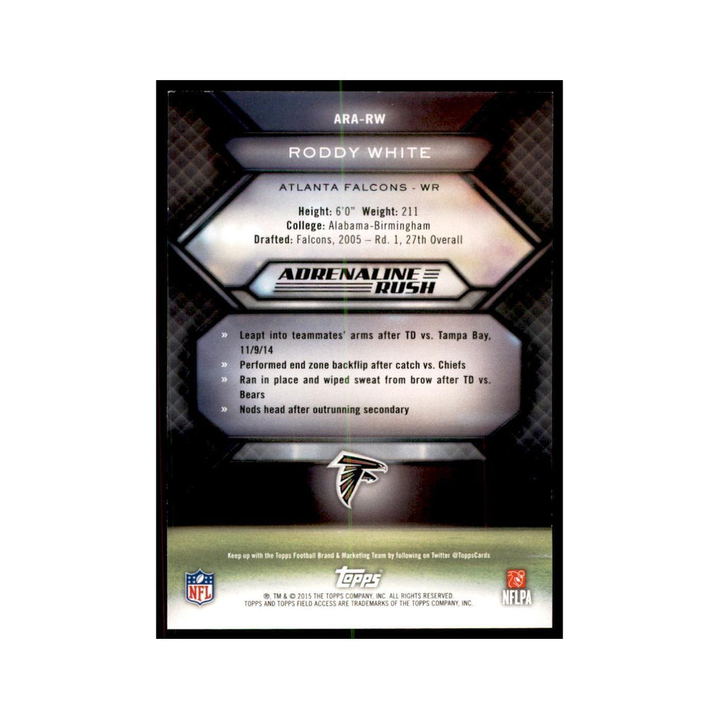 2015 Topps Field Access Roddy White Football Cards #ARA-RW