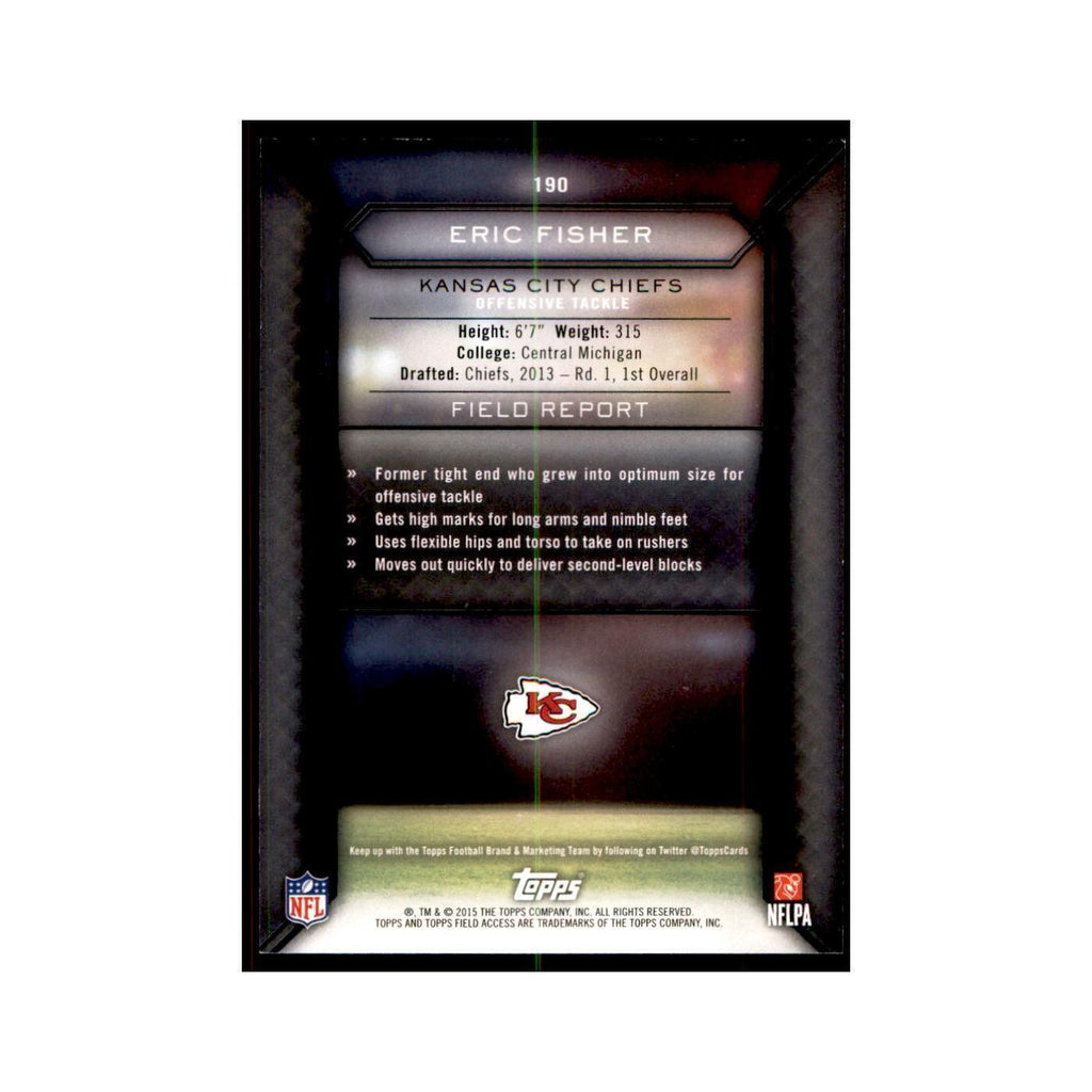 2015 Topps Field Access Eric Fisher Football Cards #190