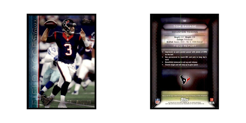 2015 Topps Field Access Tom Savage Football Cards #62