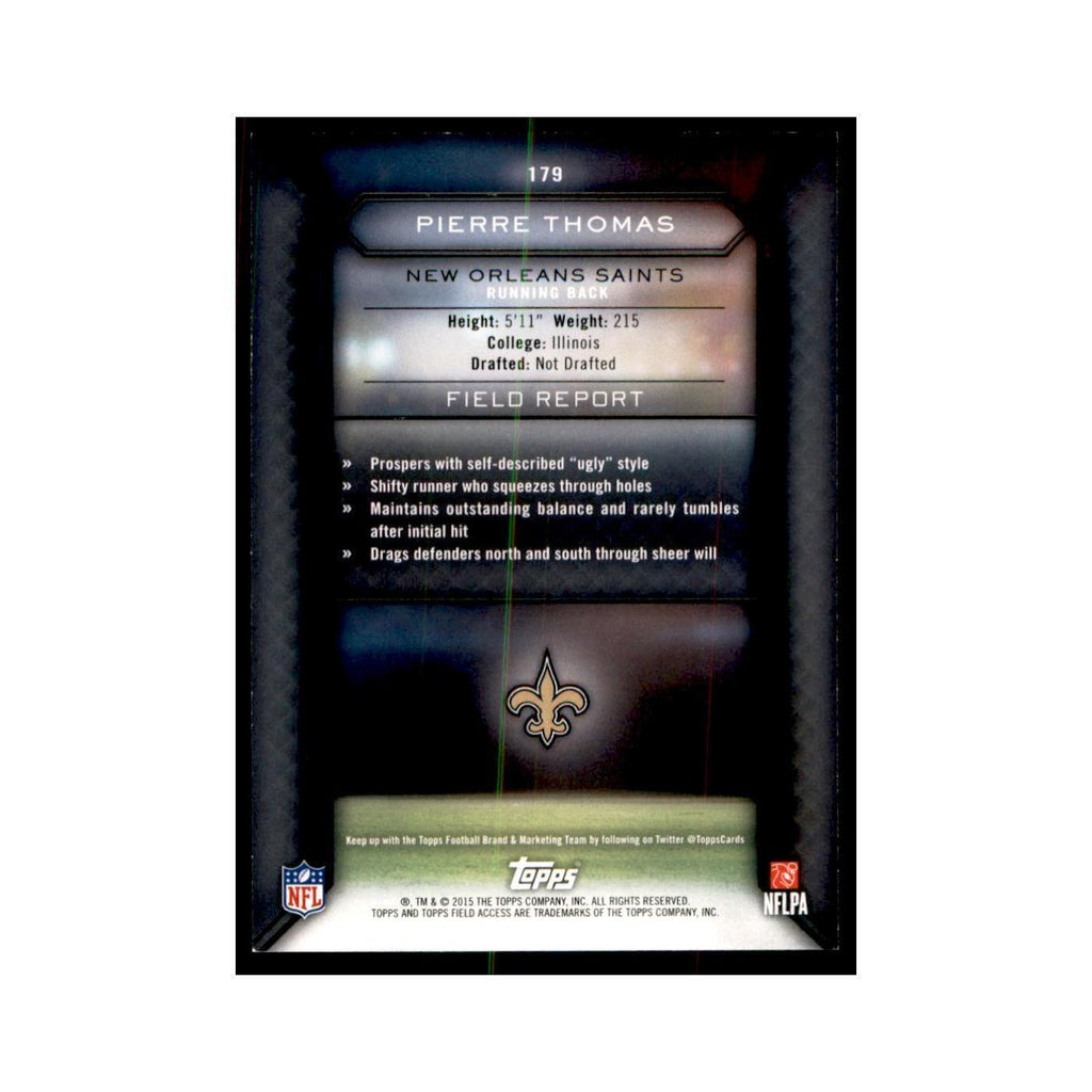 2015 Topps Field Access Pierre Thomas Football Cards #179