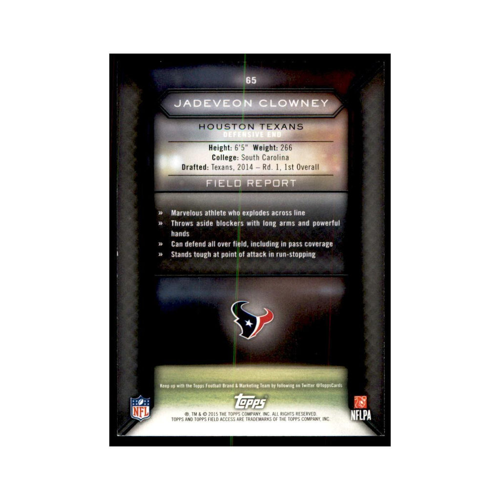 2015 Topps Field Access Jadeveon Clowney Football Cards #65