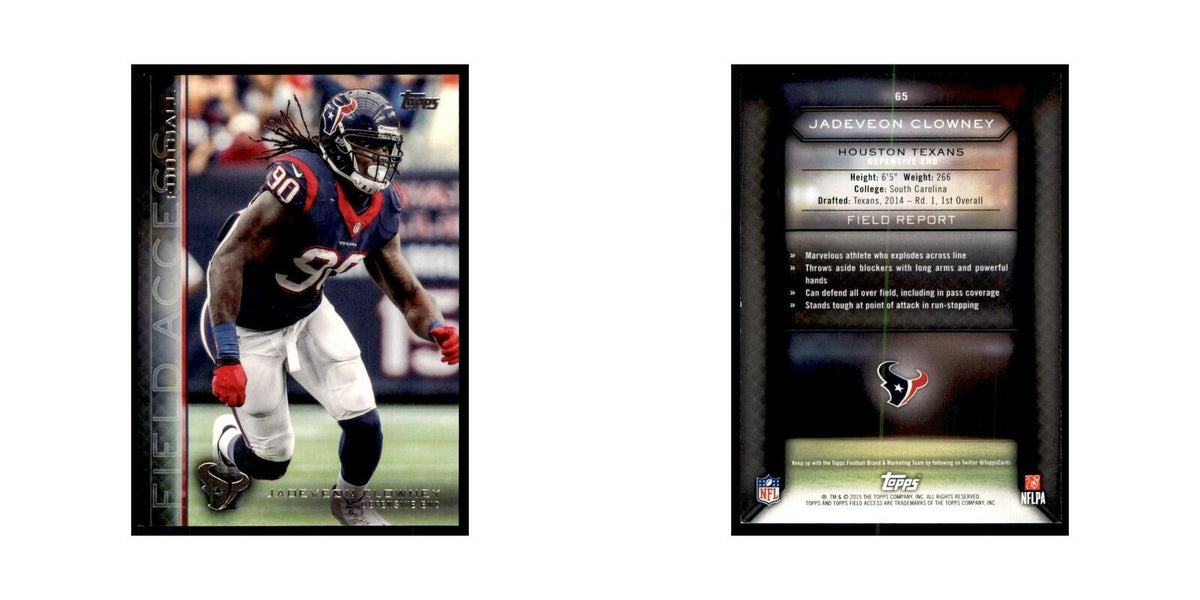 2015 Topps Field Access Jadeveon Clowney Football Cards #65