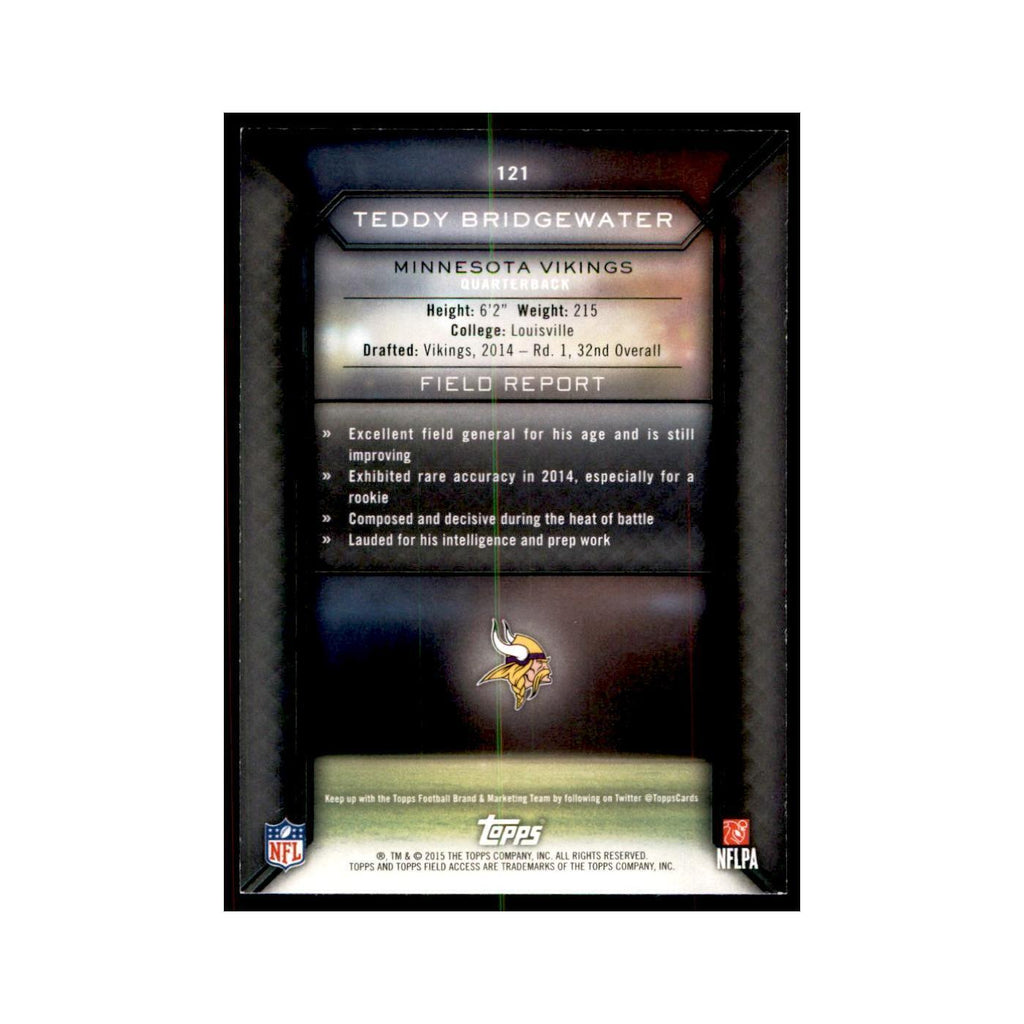 2015 Topps Field Access Teddy Bridgewater Football Cards #121