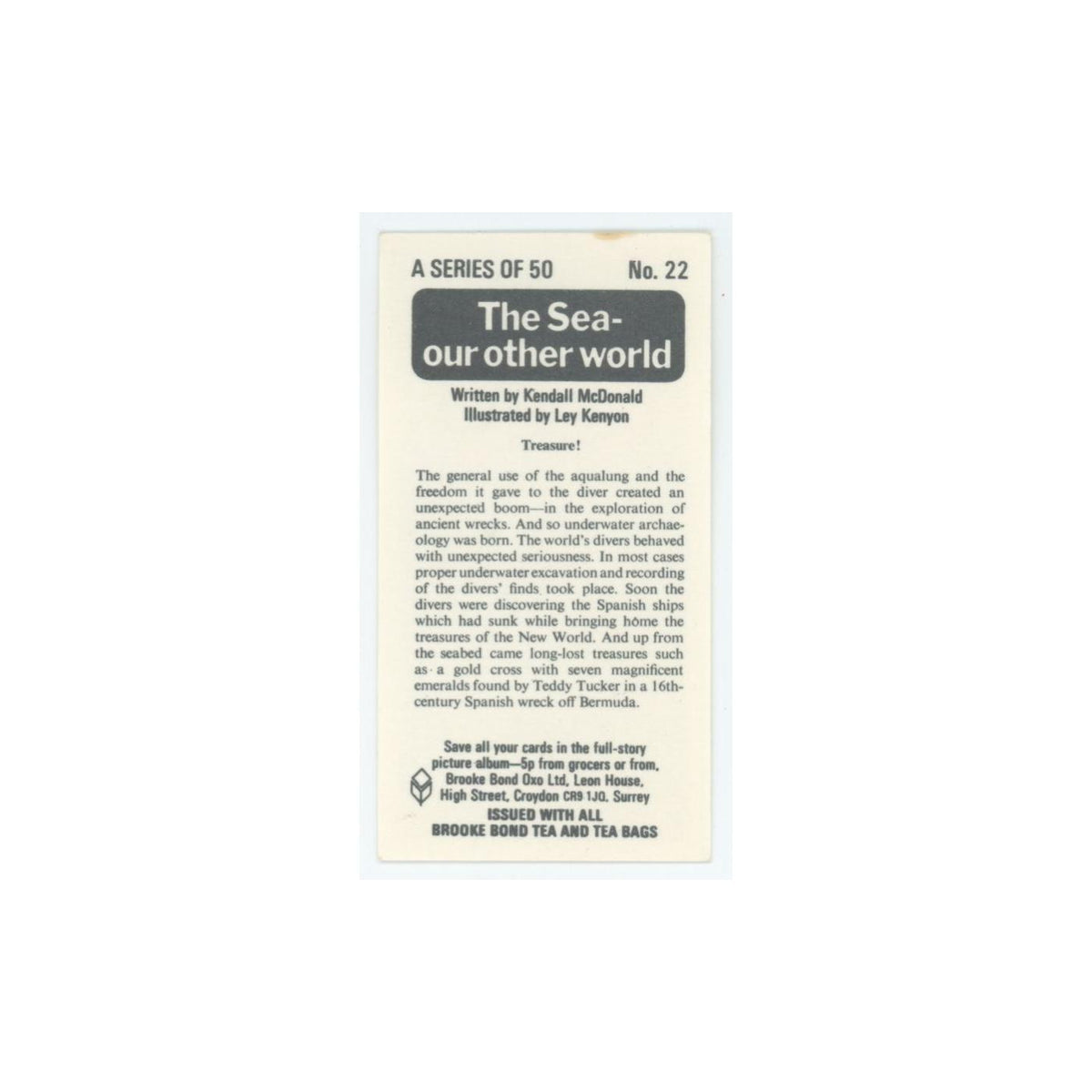 1974 Brooke Bond The Sea Our Other World Treasure #22