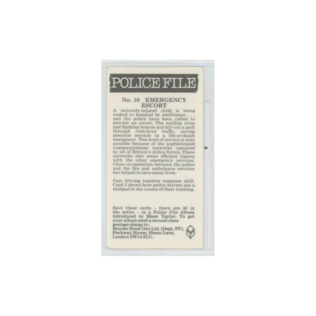 1977 Brooke Bond Police File Emergency Escort #10