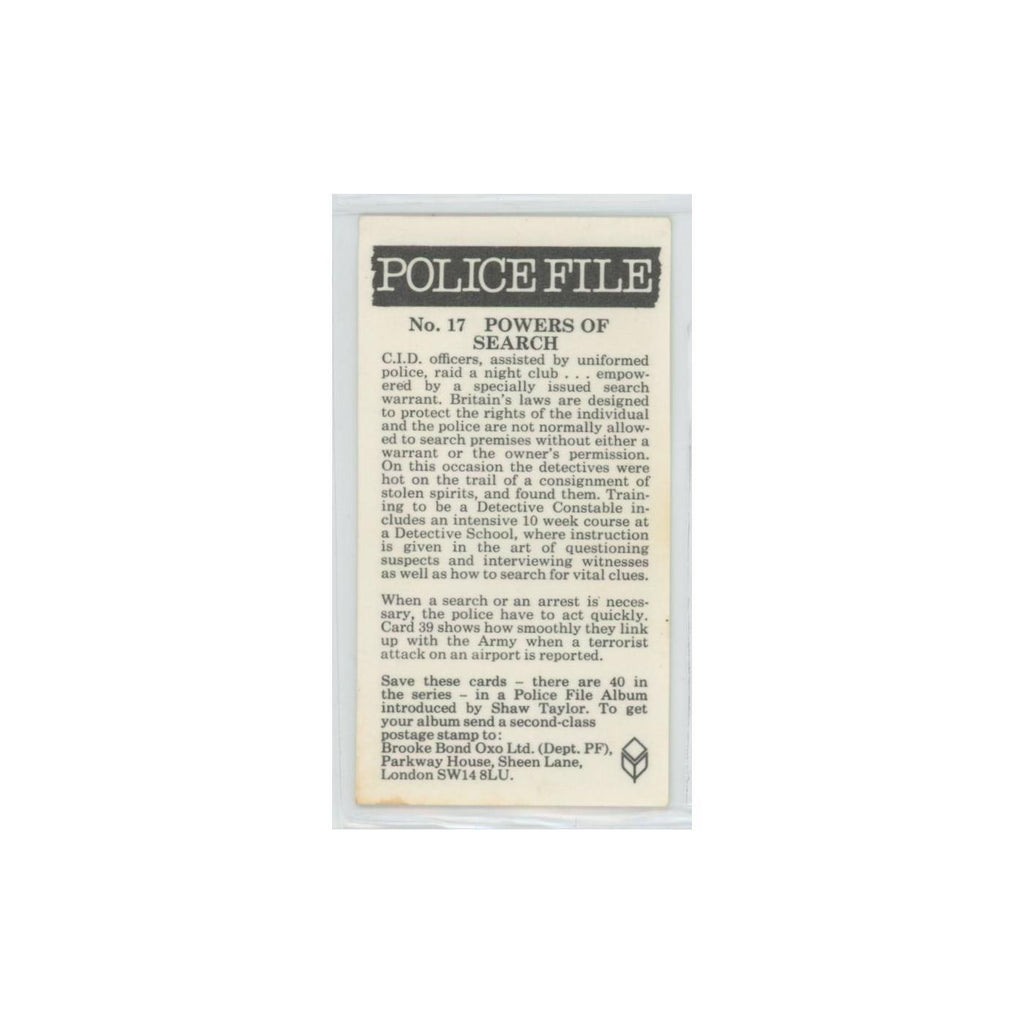 1977 Brooke Bond Police File Powers of Search #17